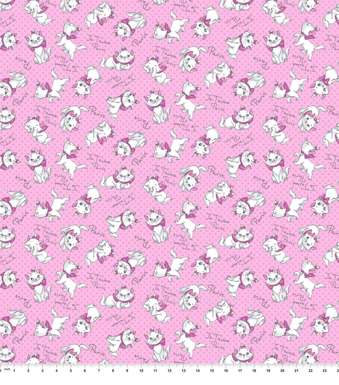 Disney® Marie Amie Je'taime Paris Cotton Fabric